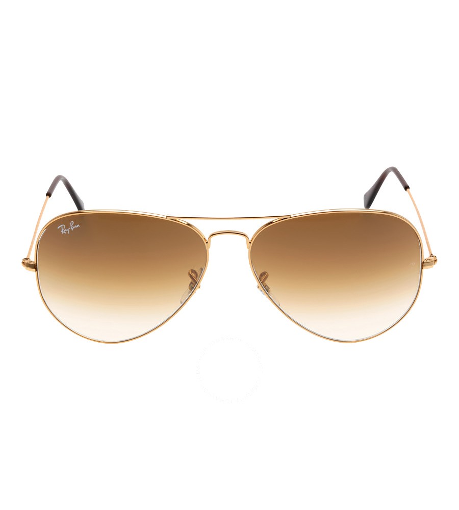 Ray Ban Rb3025 Original Aviator Sunglasses 62mm Brown Gold Tone 